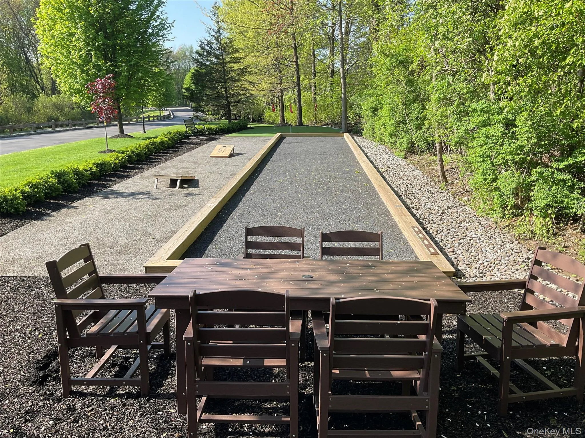 Another reason to get outside: your own community bocce court. Another reason to get outside: your own community bocce court.