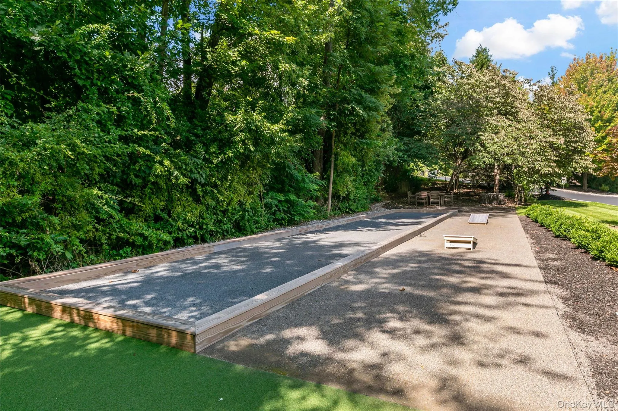 Challenge friends and neighbors to a game on the community bocce court. Challenge friends and neighbors to a game on the community bocce court.