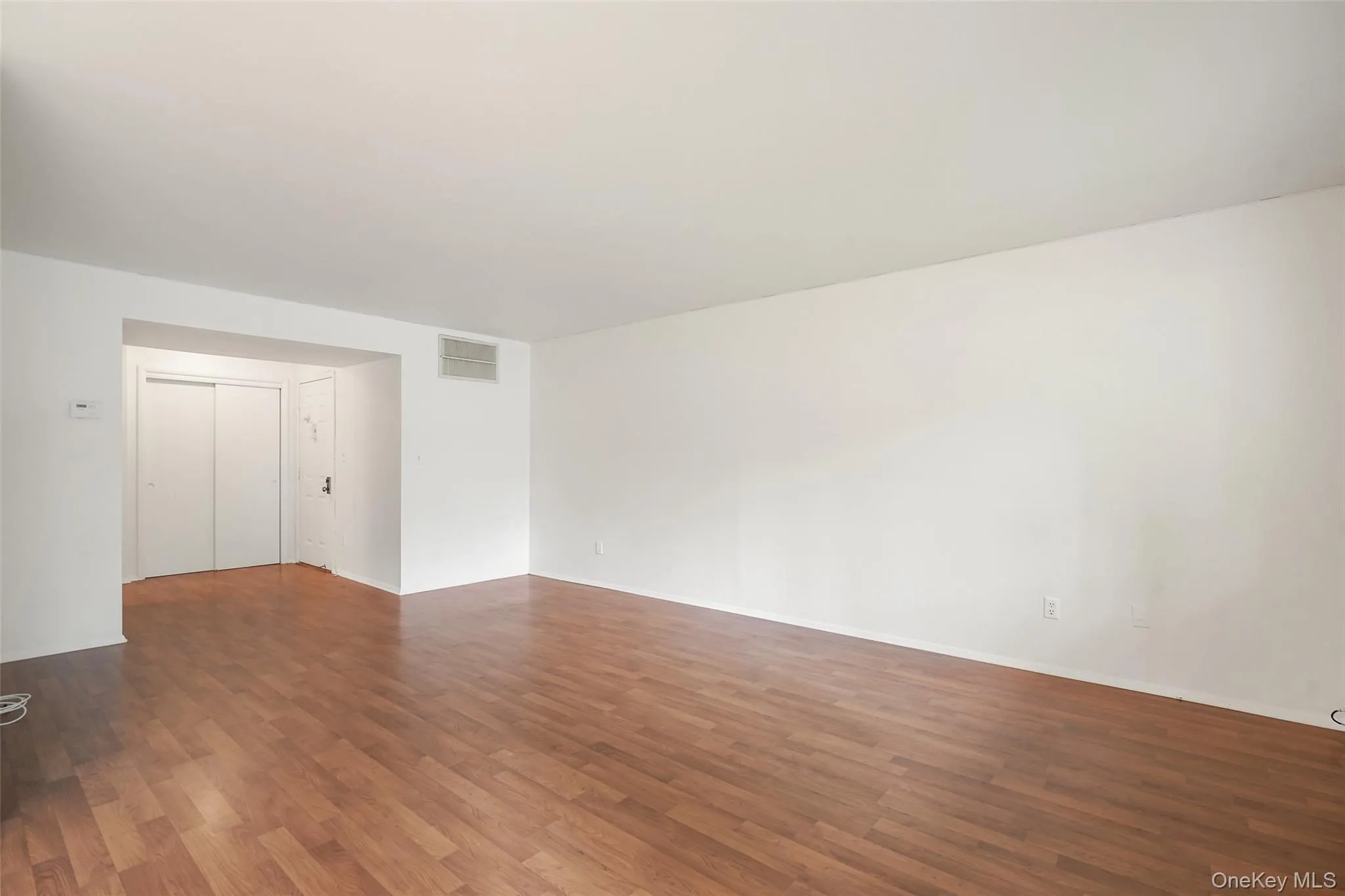 Living Room looking back to Entry with Large closet Living Room looking back to Entry with Large closet