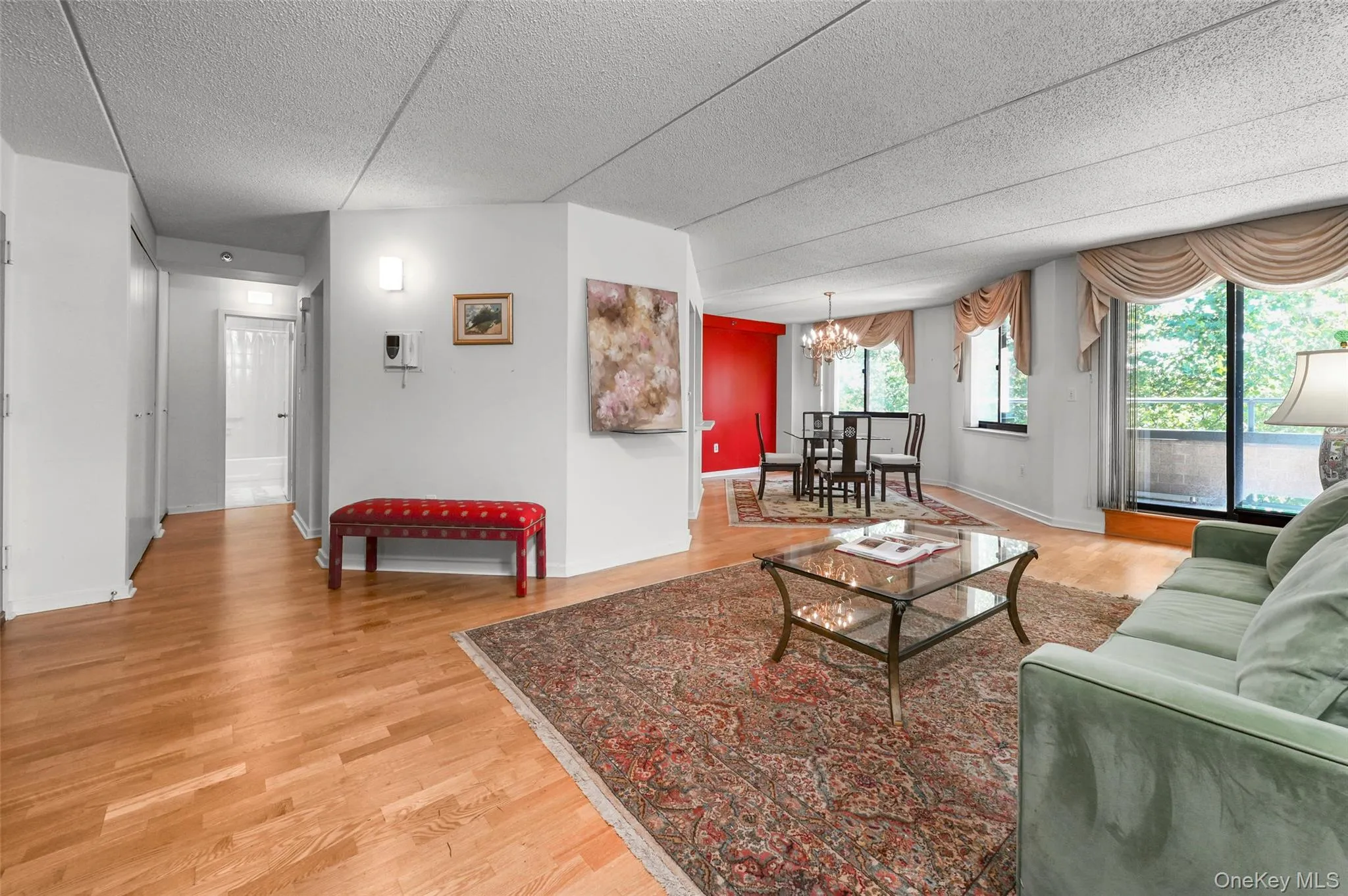 The dining area is open to the living space and the kitchen. The dining area is open to the living space and the kitchen.