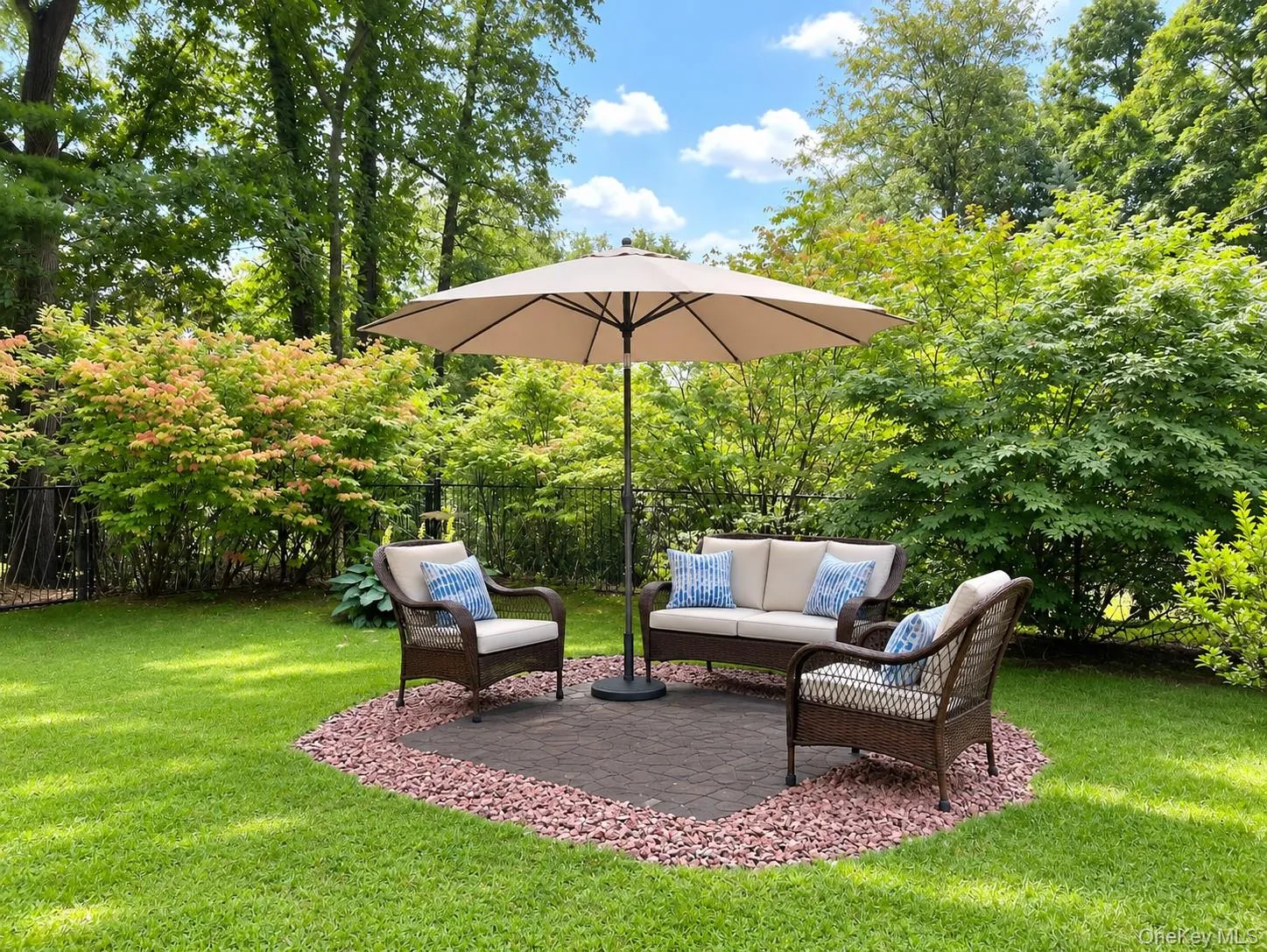 Sitting Area in Yard Photo Virtually Enhanced Sitting Area in Yard Photo Virtually Enhanced