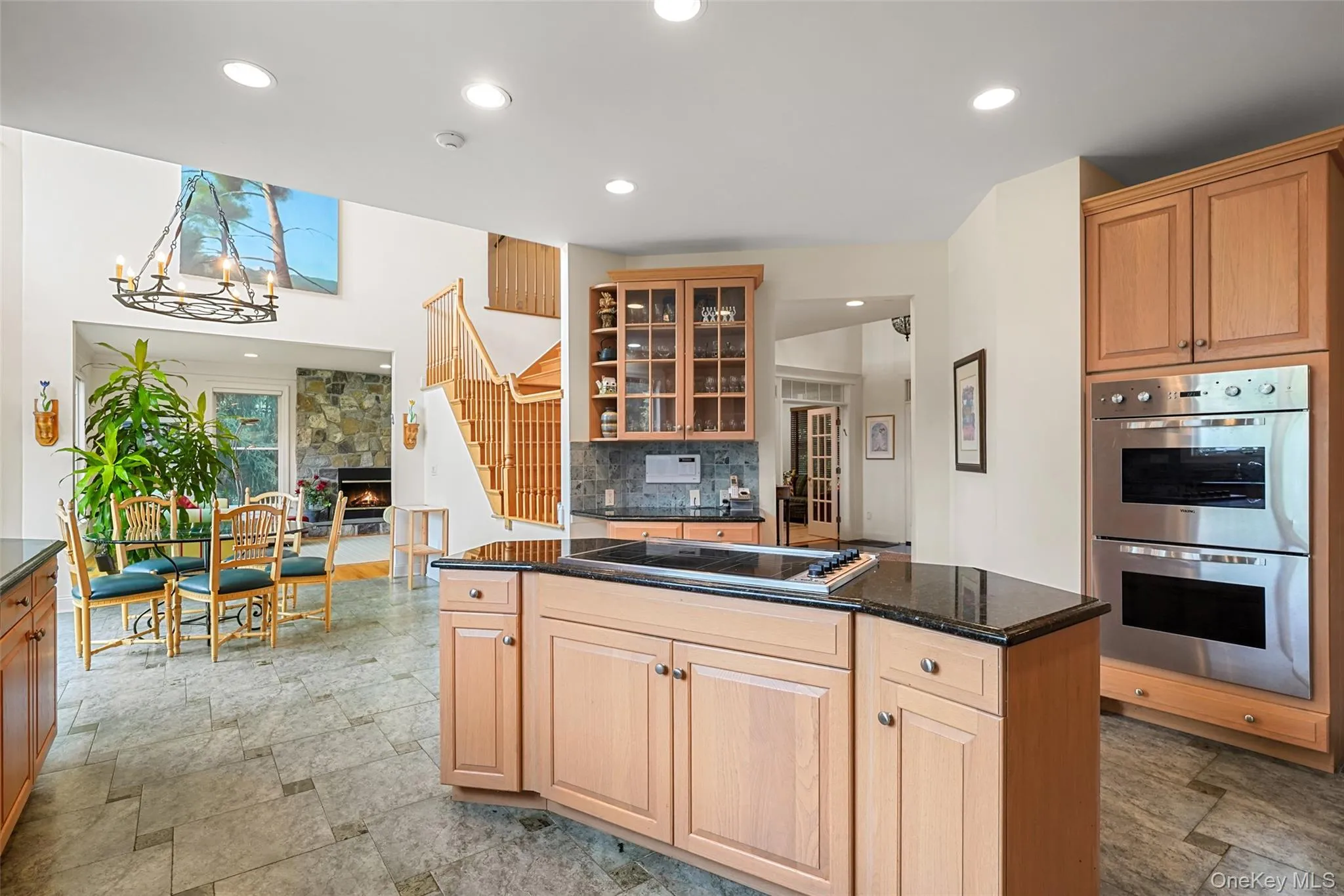 Open concept kitchen with island Viking double oven Open concept kitchen with island Viking double oven