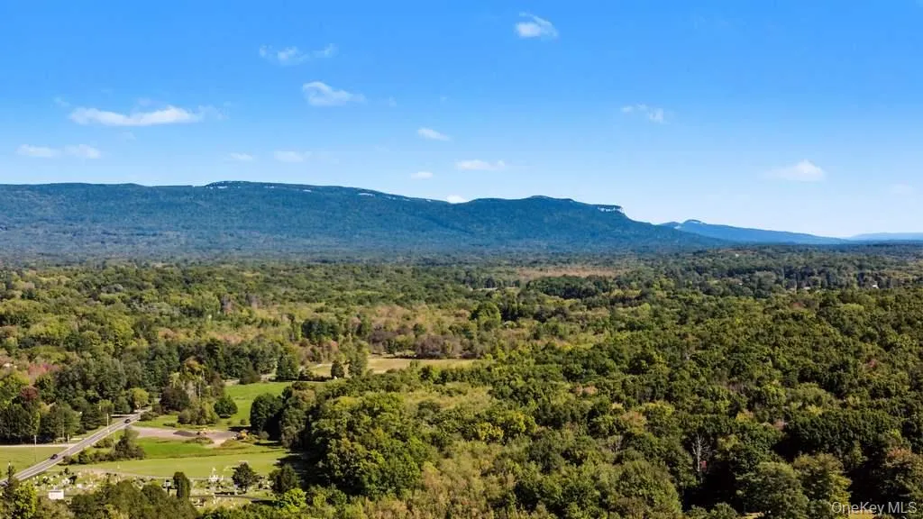 Expansive wooded landscape with distant mountain ranges under a clear sky Expansive wooded landscape with distant mountain ranges under a clear sky
