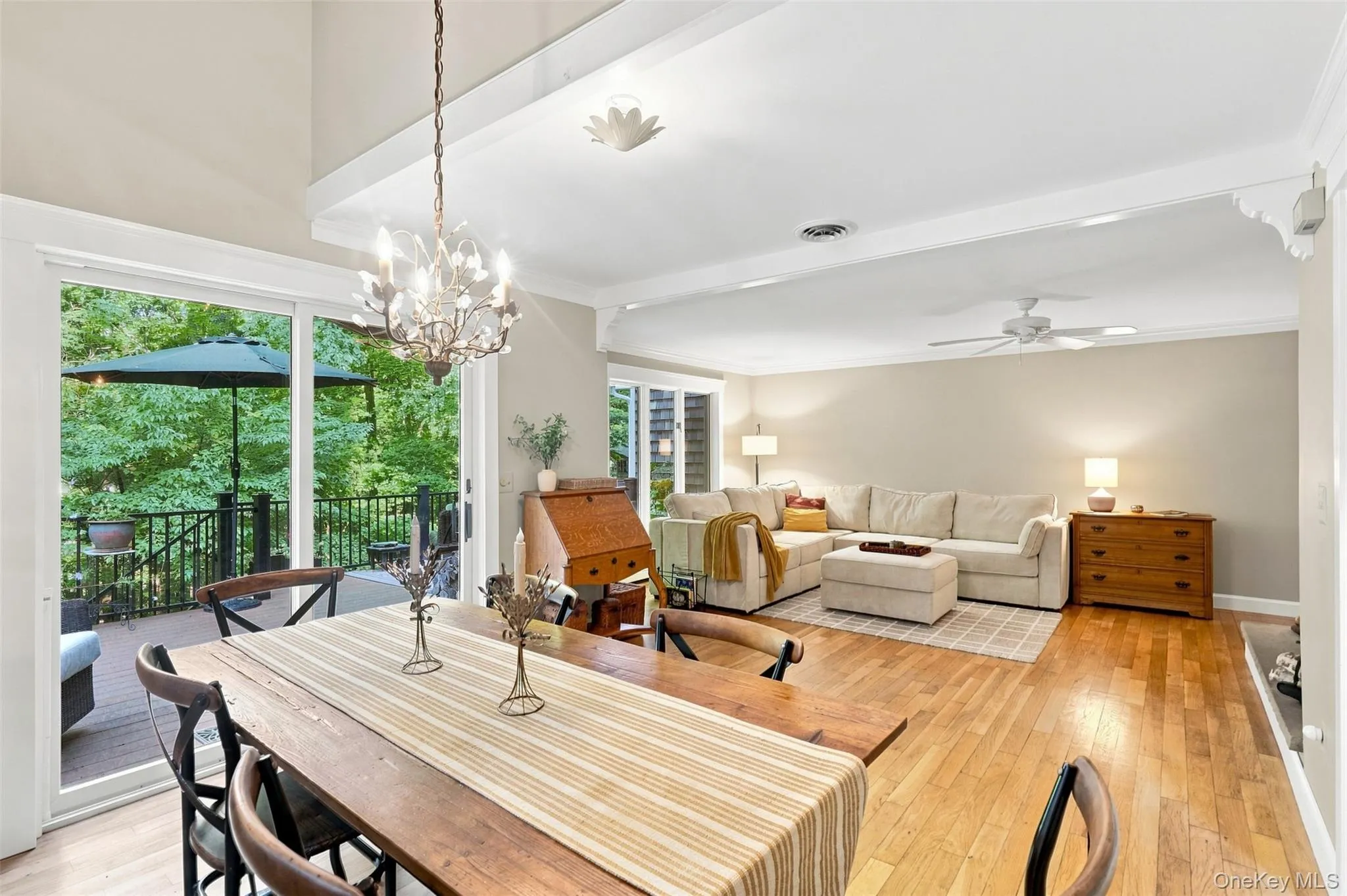 Dining and living areas Dining and living areas