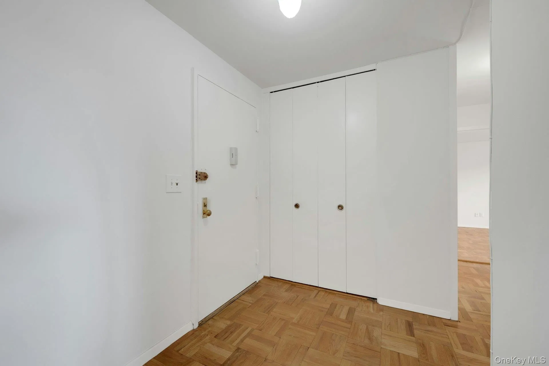 Welcoming foyer with generous closet space. Welcoming foyer with generous closet space.