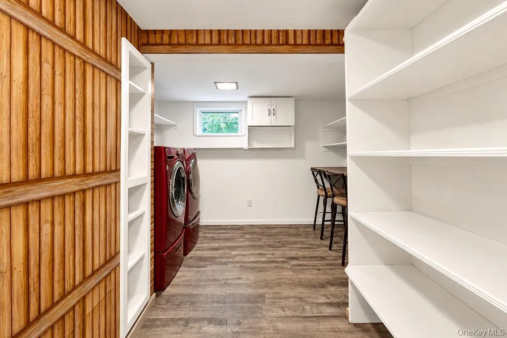 Laundry Room with Custom Shelves Laundry Room with Custom Shelves