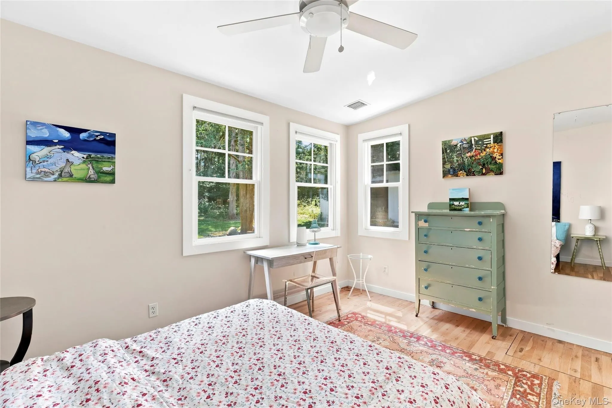 First bedroom, multiple windows First bedroom, multiple windows