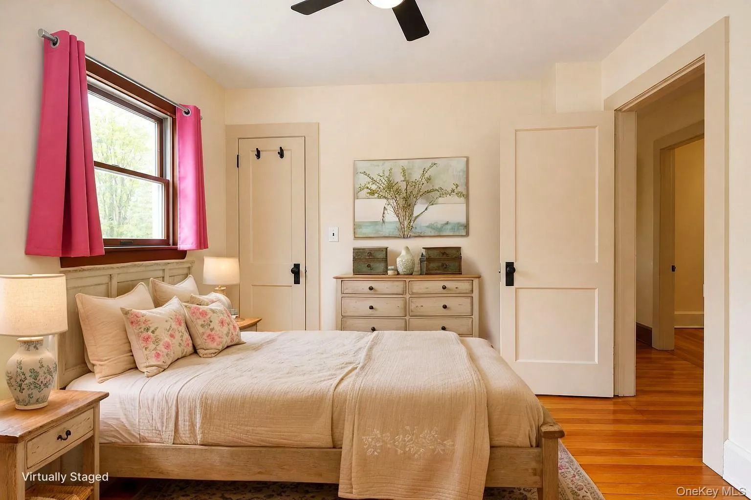 Hardwood flooring complemented by a window with dark wood trim Hardwood flooring complemented by a window with dark wood trim