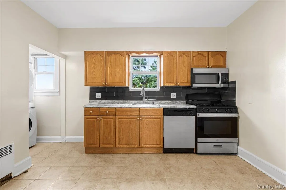 Kitchen with stainless steel appliances Kitchen with stainless steel appliances