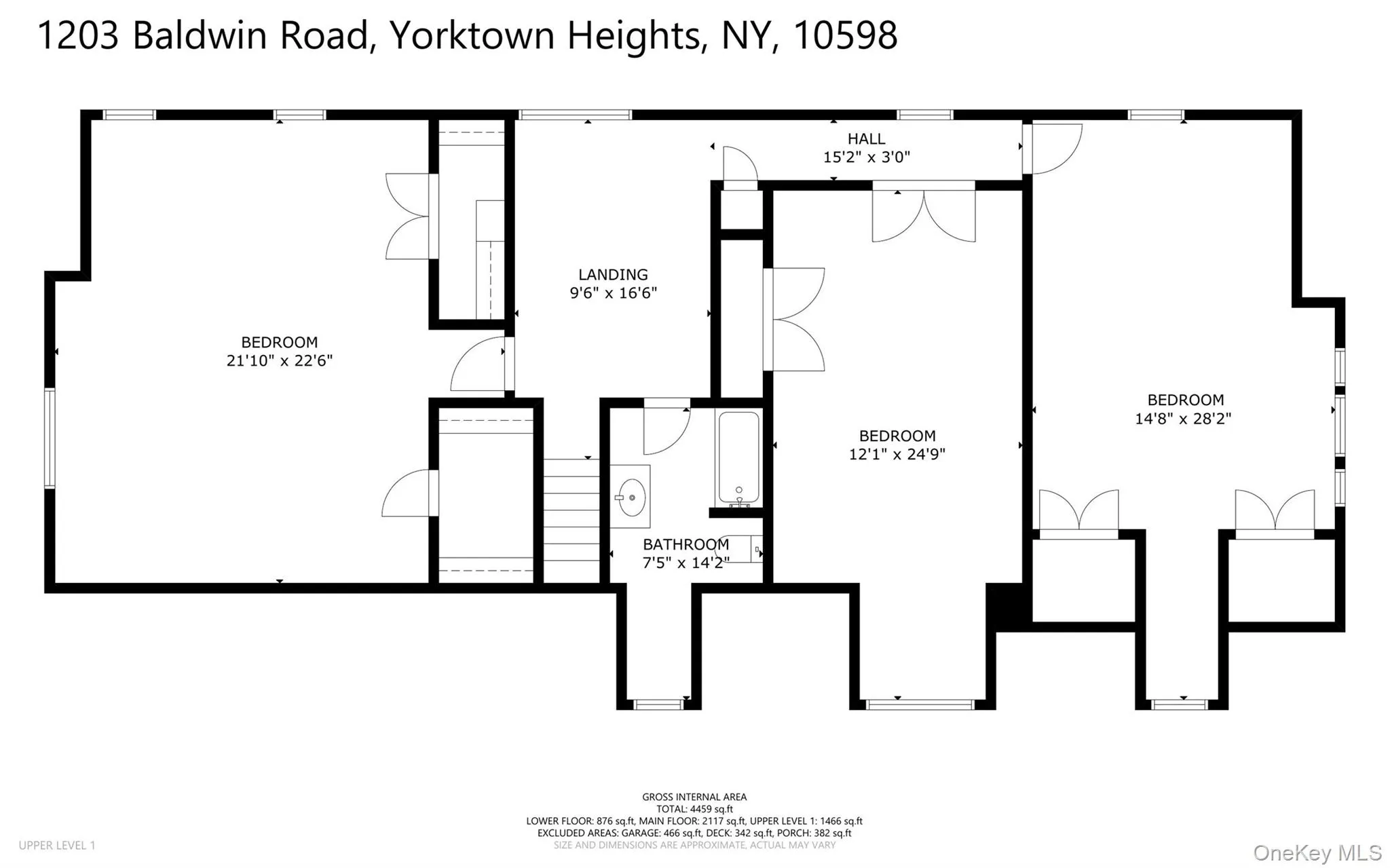 Second level floor plan. Second level floor plan.