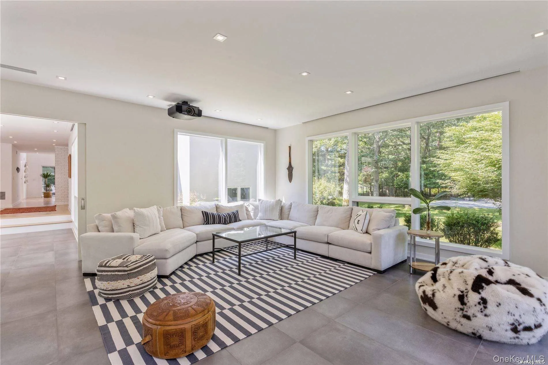 Living area featuring recessed lighting Living area featuring recessed lighting