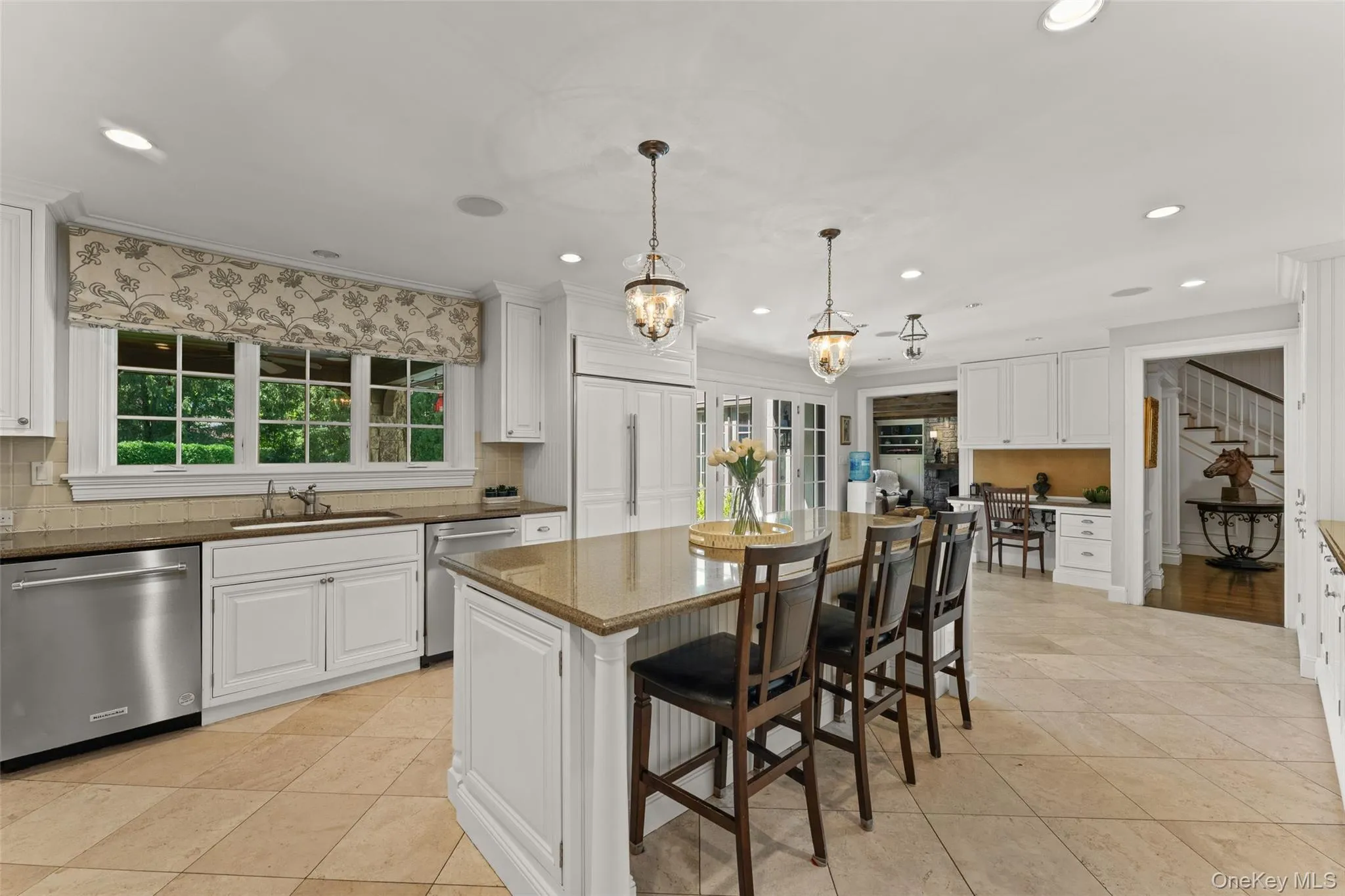 Gourmet Kitchen with granite countertops center island open to family room Gourmet Kitchen with granite countertops center island open to family room