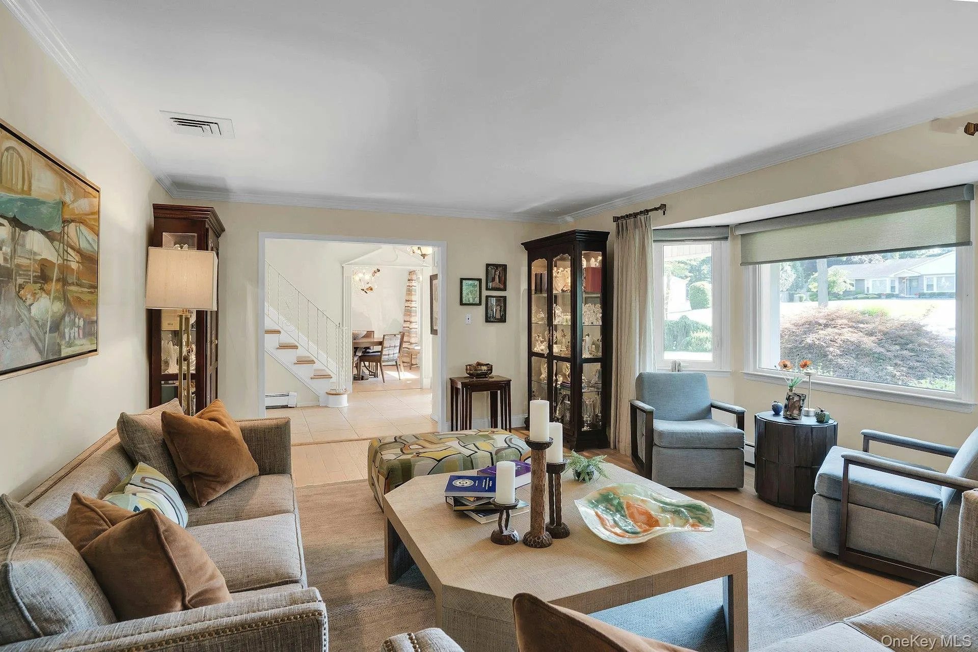 Formal living room with picture window. Formal living room with picture window.