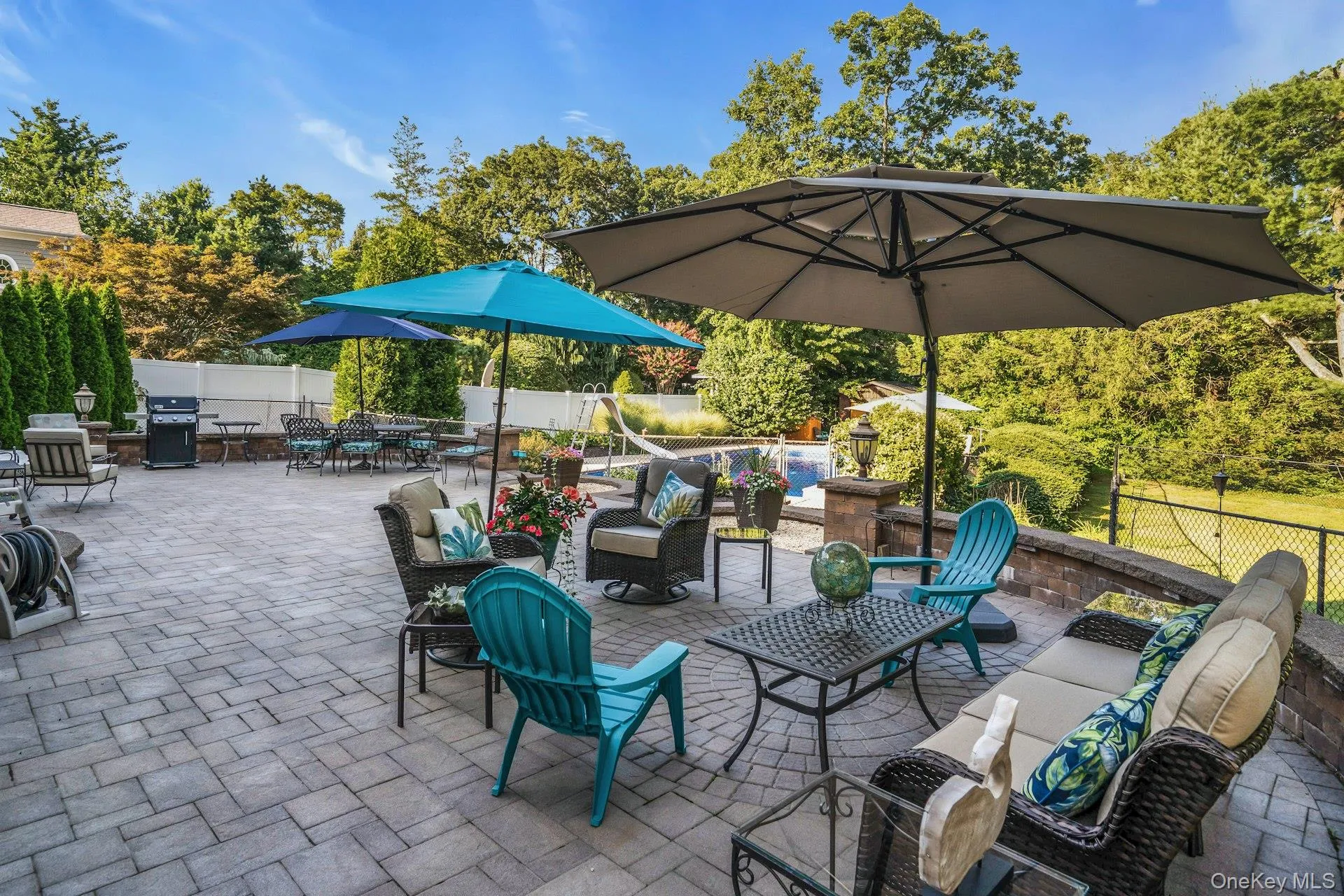Beautiful yard with patio. Beautiful yard with patio.
