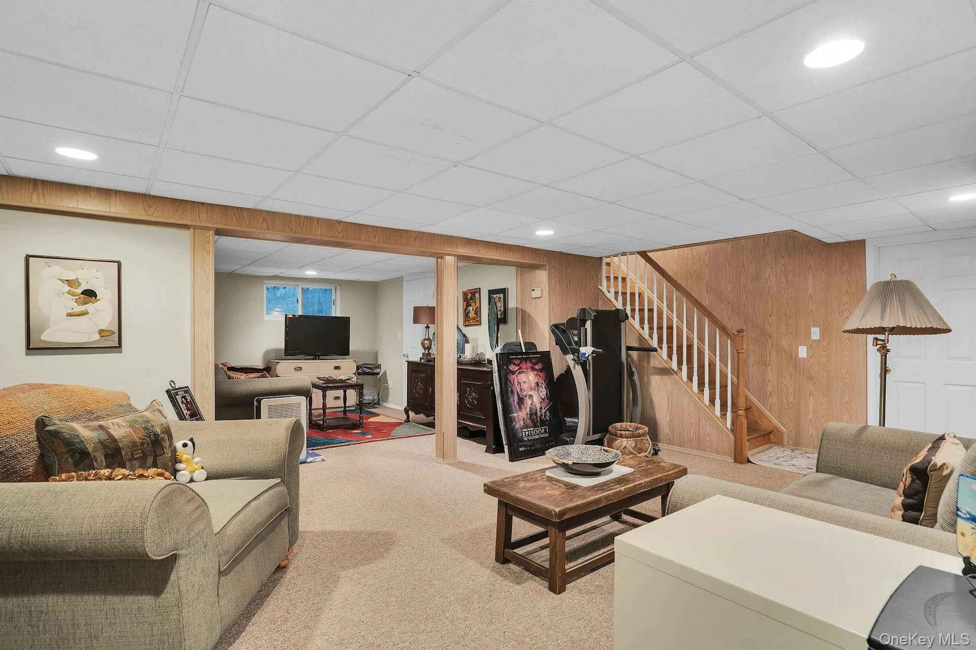Basement den area. Basement den area.