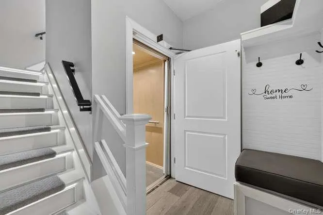 With Elevator to 2nd Floor (Not Common) and Custom Built in Coat Rack. Lighting Between Stairs. With Elevator to 2nd Floor (Not Common) and Custom Built in Coat Rack. Lighting Between Stairs.