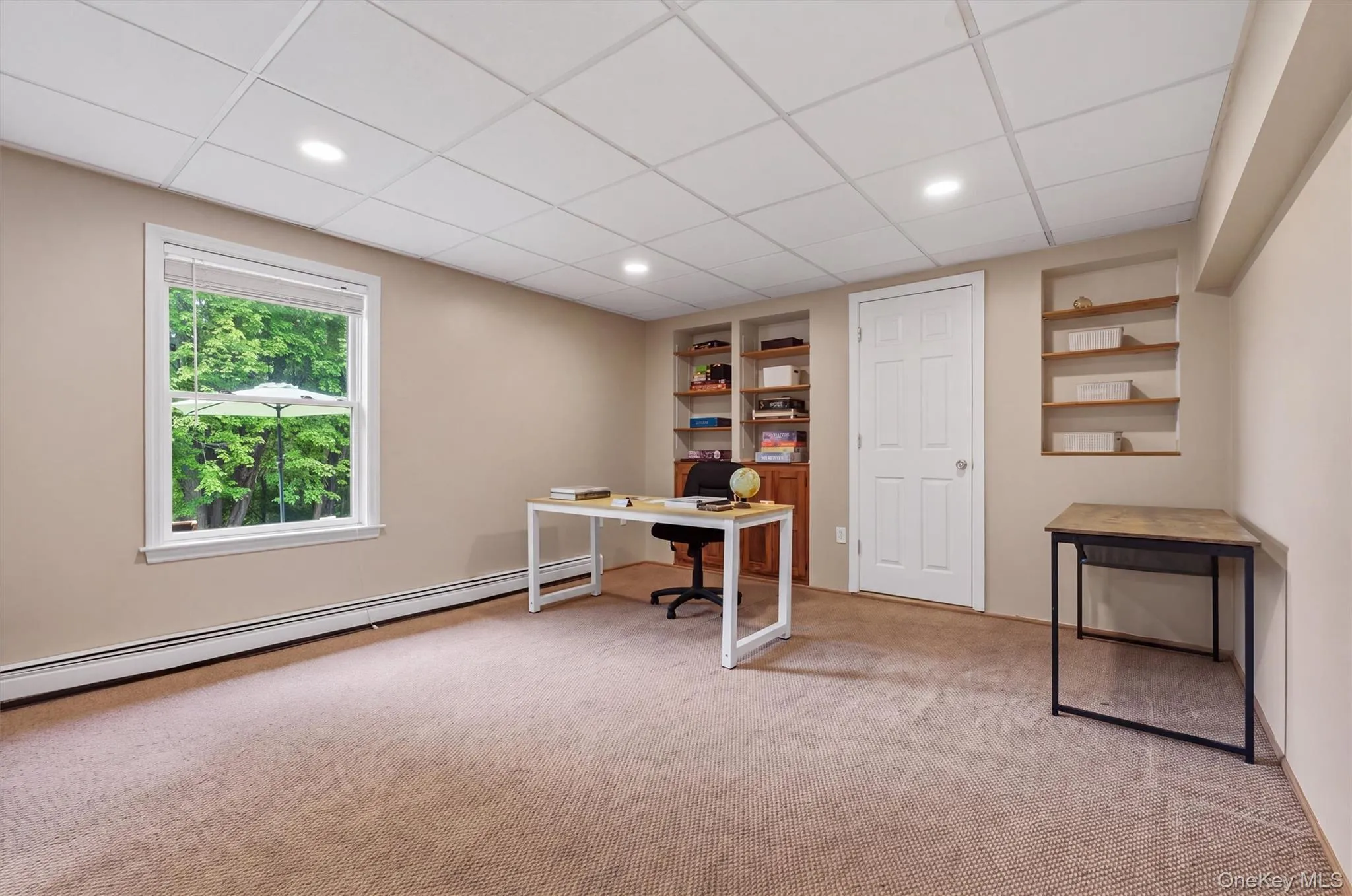 Dedicated space for a private home office. Dedicated space for a private home office.
