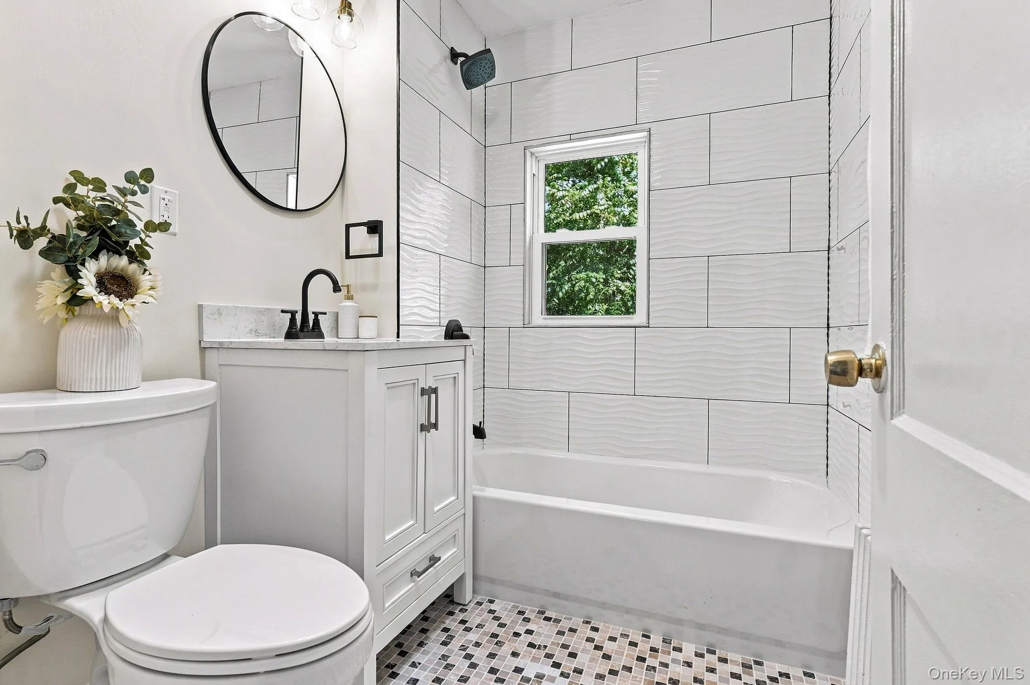 Updated bathroom with Built-in bathtub with shower Updated bathroom with Built-in bathtub with shower