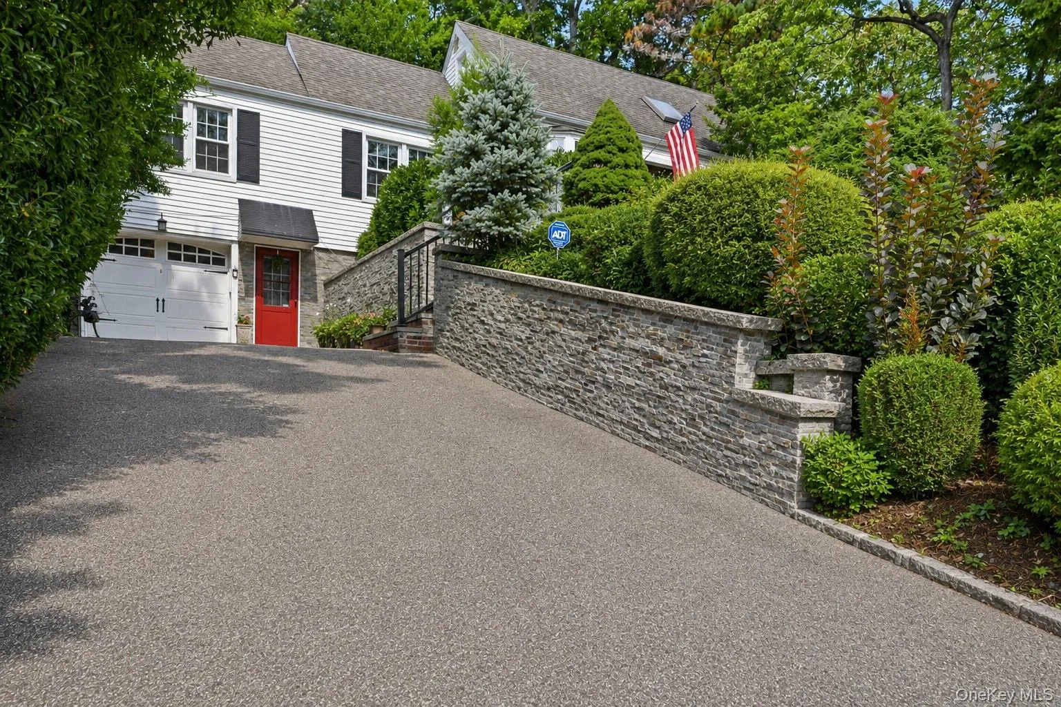 New Stone Retaining Wall and Stairs New Stone Retaining Wall and Stairs
