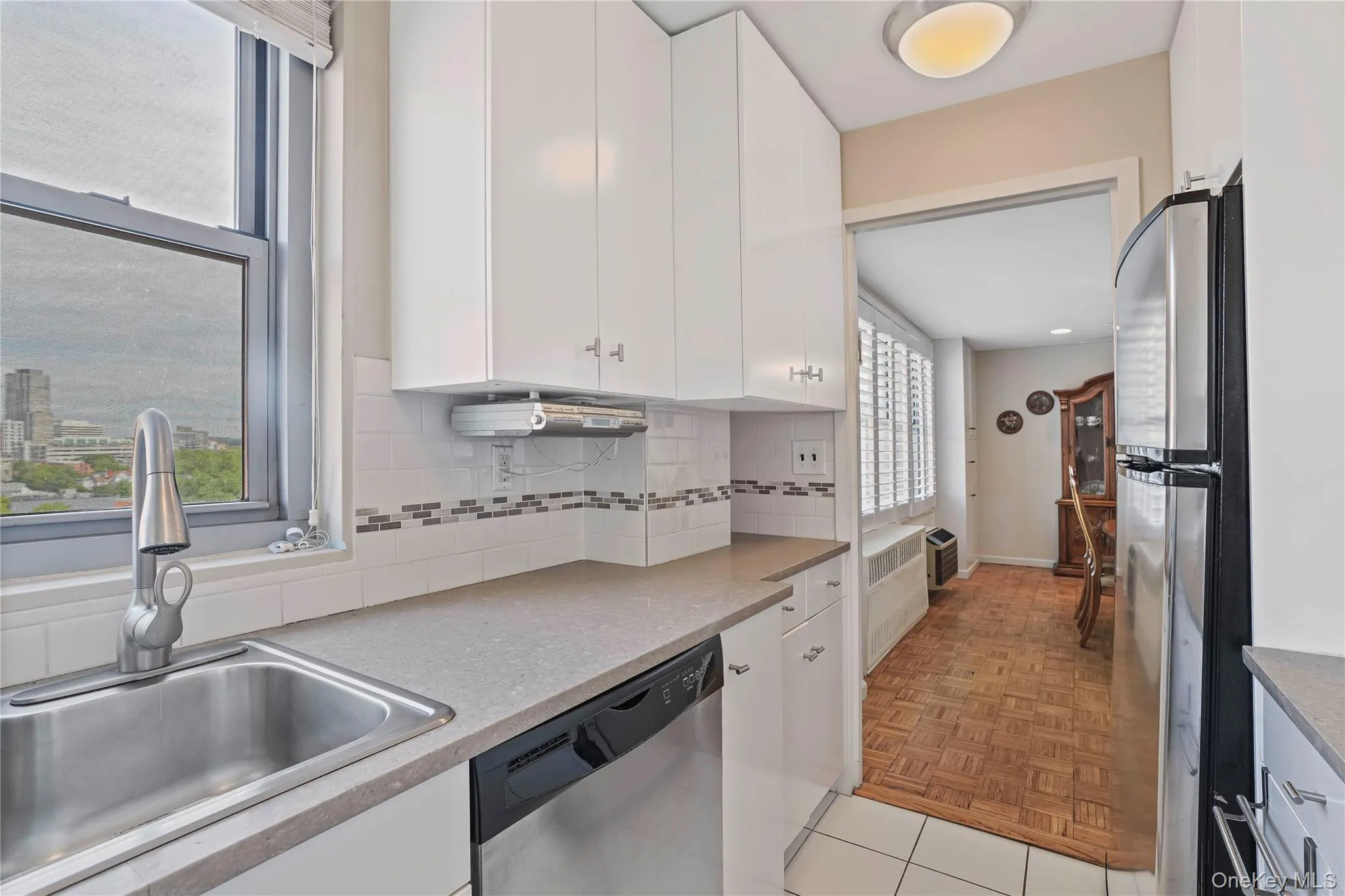 Bright Kitchen With Window Looking At Downtown White Plains Bright Kitchen With Window Looking At Downtown White Plains