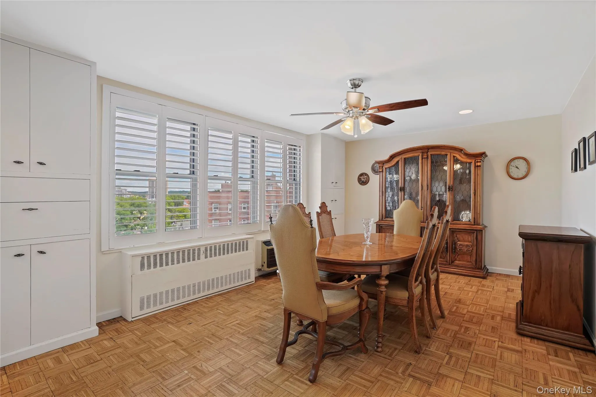 Elegant Dining Room With Built-Ins & Windows Overlooking Downtown White Plains Elegant Dining Room With Built-Ins & Windows Overlooking Downtown White Plains