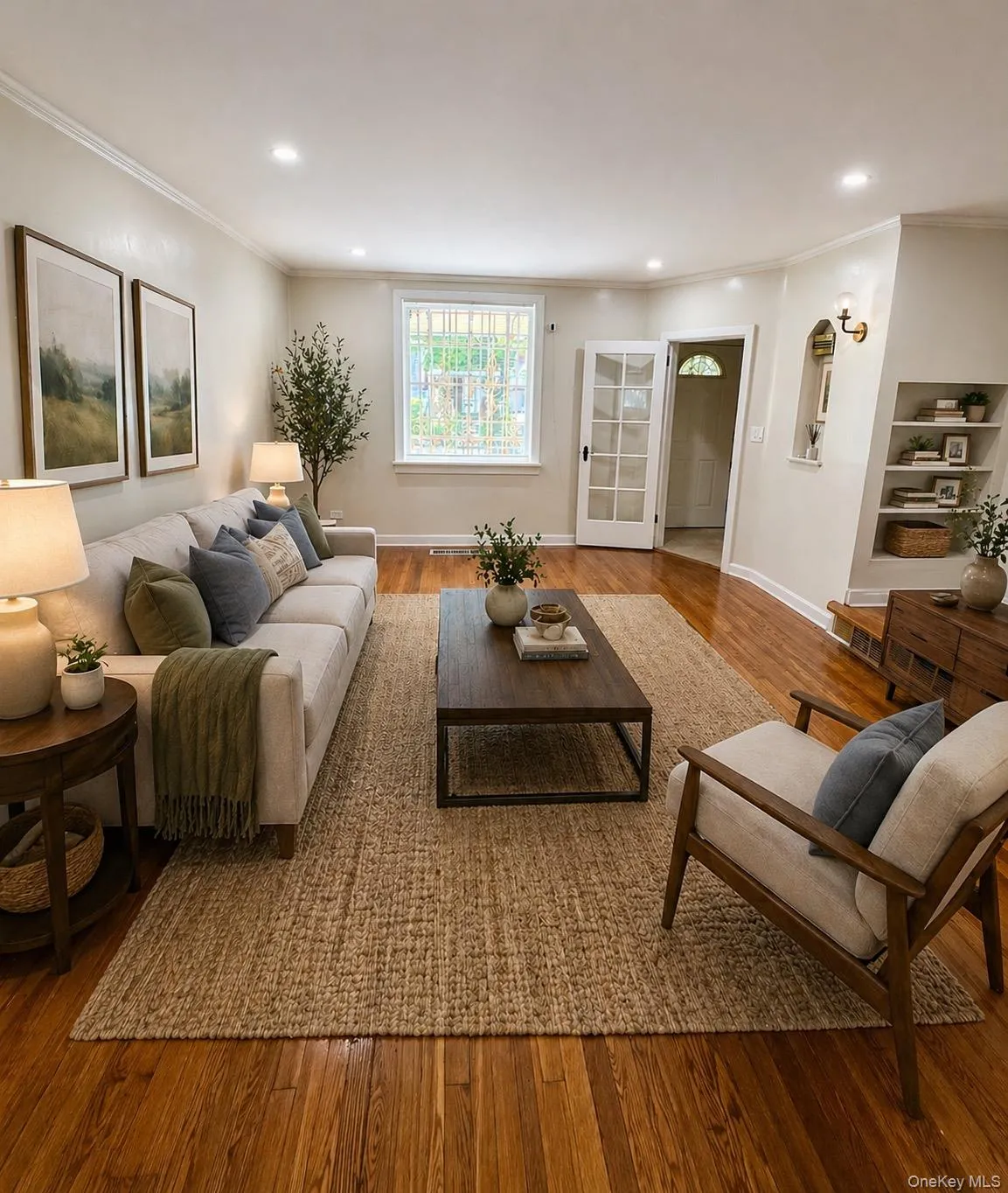 Virtually staged-spacious living room Virtually staged-spacious living room