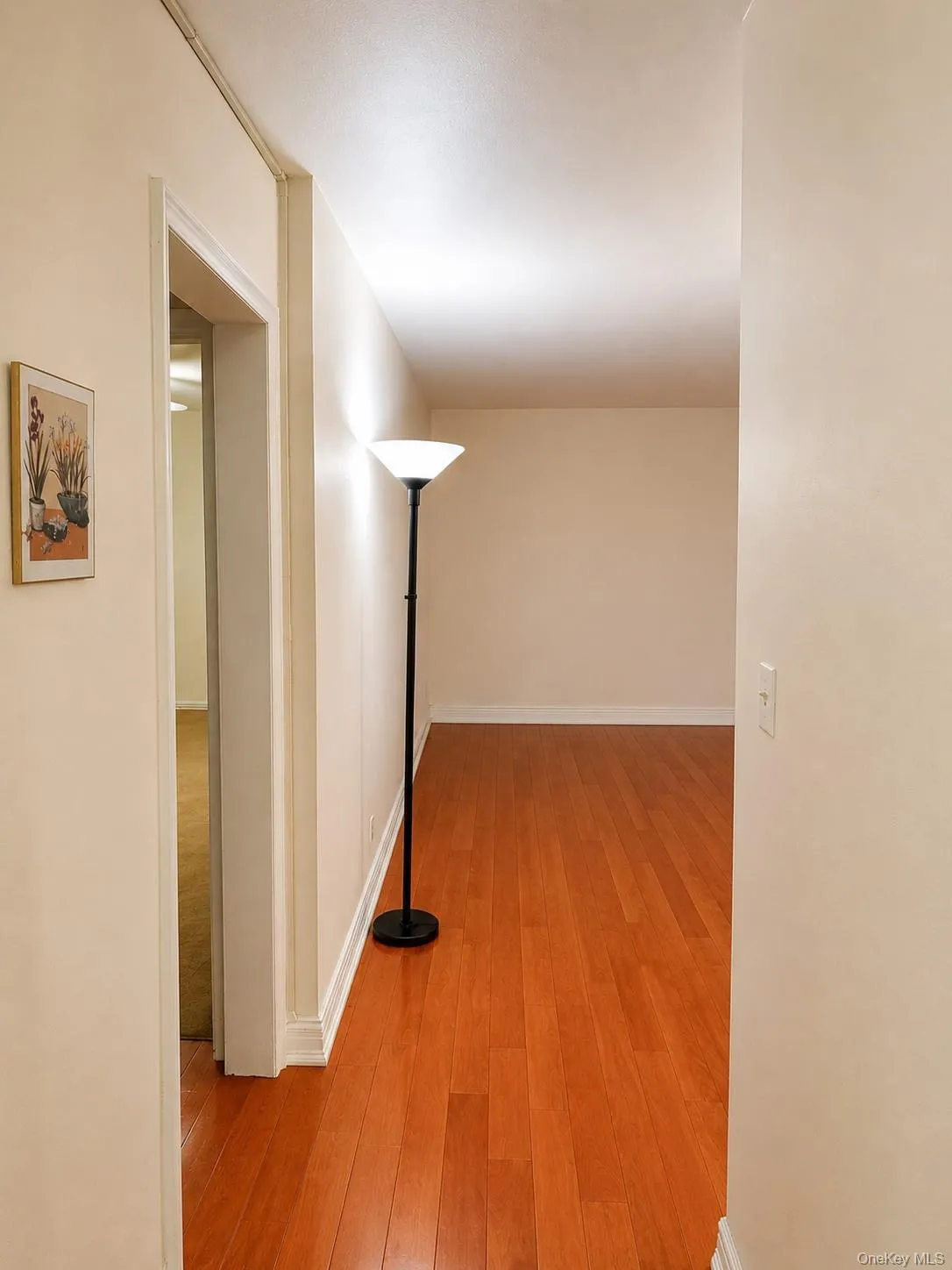 Hallway with wood floors. Hallway with wood floors.