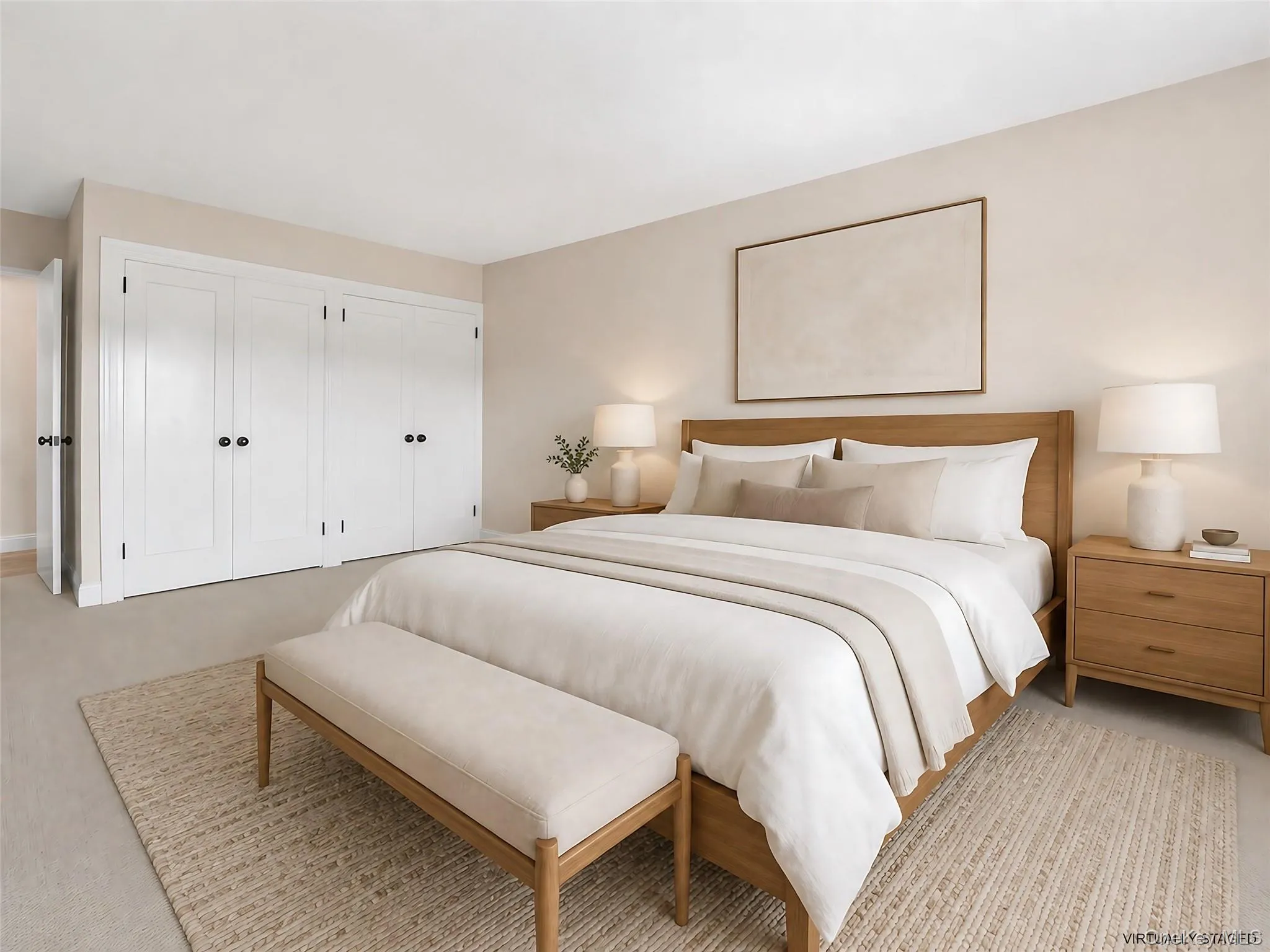 Virtually staged bedroom Virtually staged bedroom