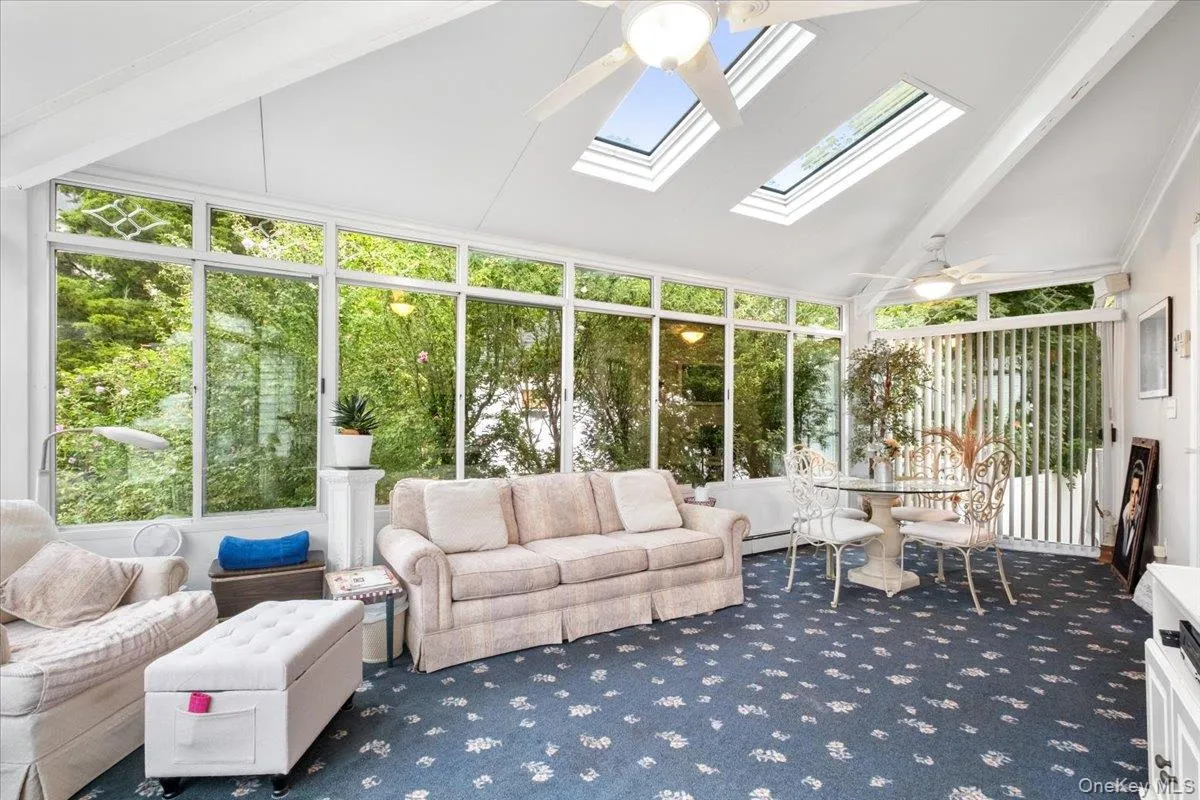 A sunlit oasis, complete with large windows and skylights. A sunlit oasis, complete with large windows and skylights.