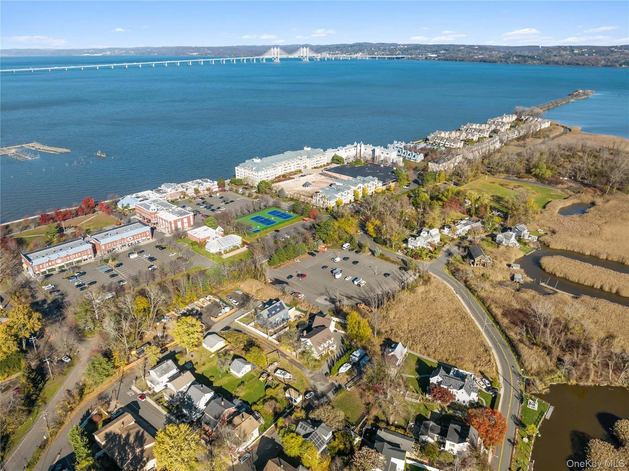 View of Piermont on the Hudson with the Mario Cuomo Bridge. View of Piermont on the Hudson with the Mario Cuomo Bridge.