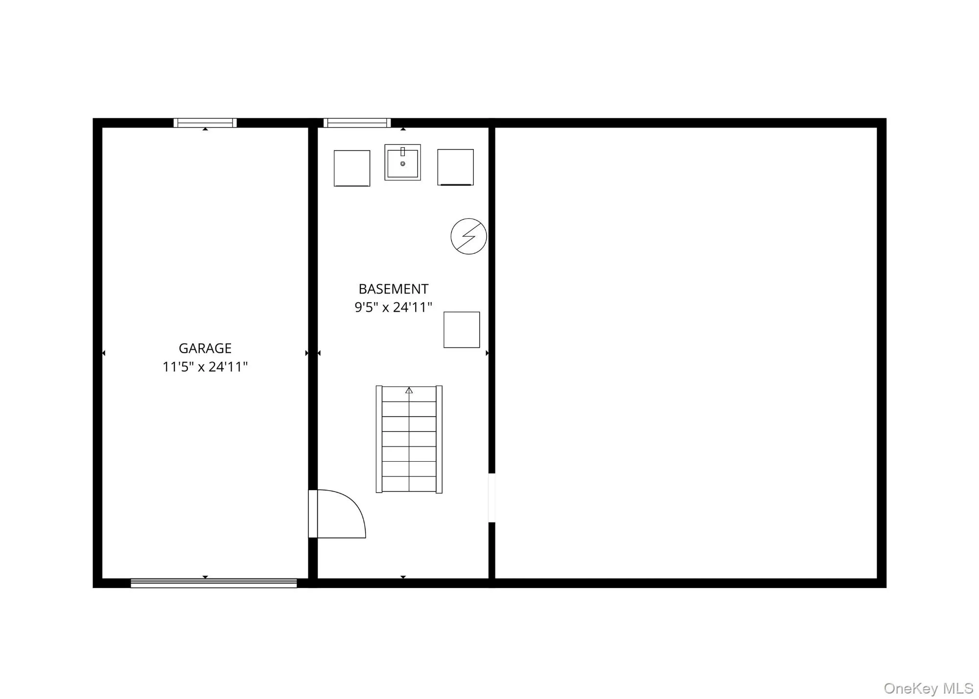 Lower level floorplan. Lower level floorplan.