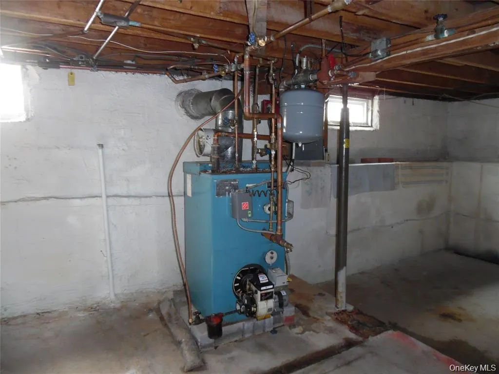 Oil burner in basement Oil burner in basement