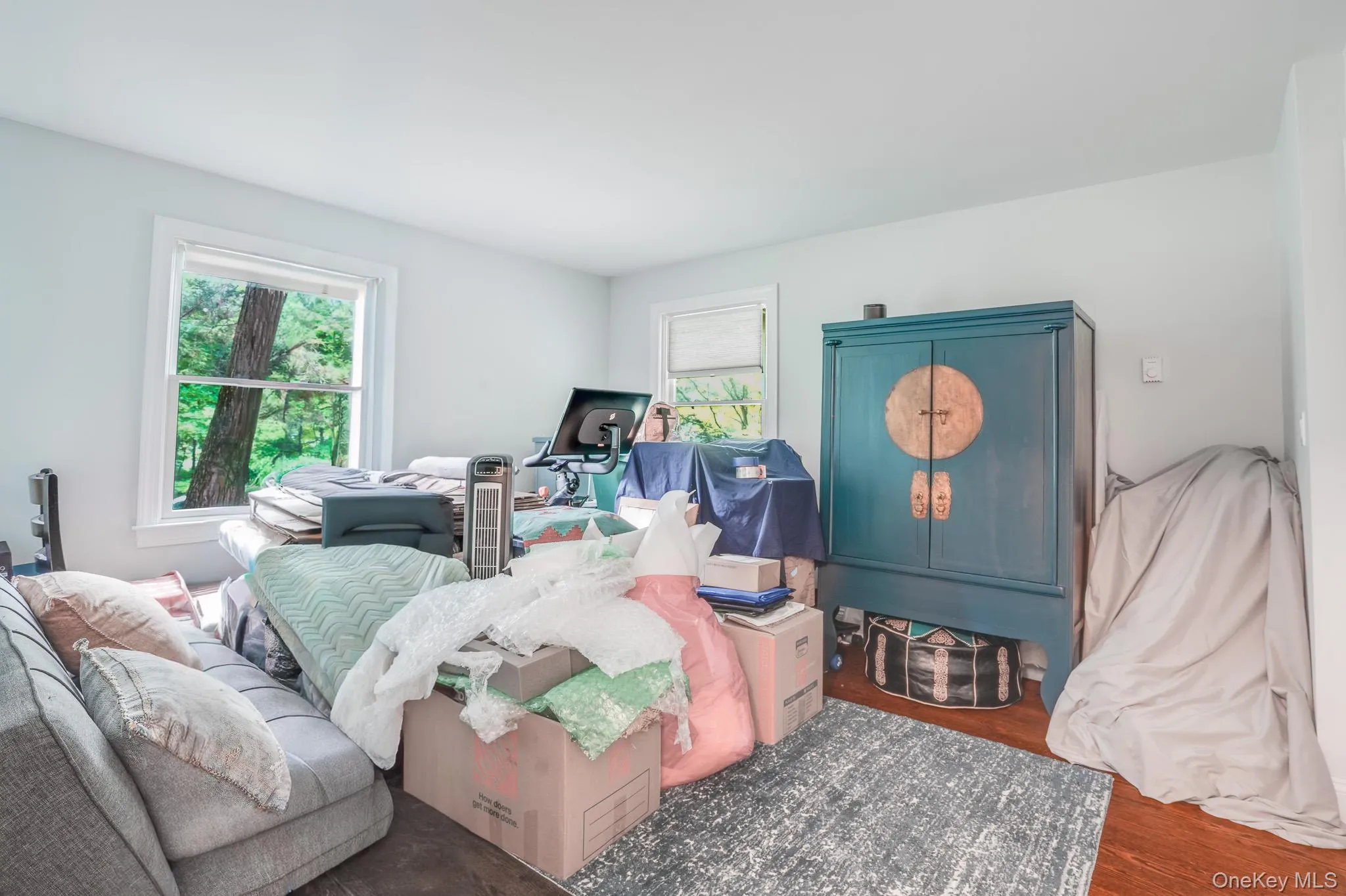 Bedroom 2 used as temporary storage. Bedroom 2 used as temporary storage.