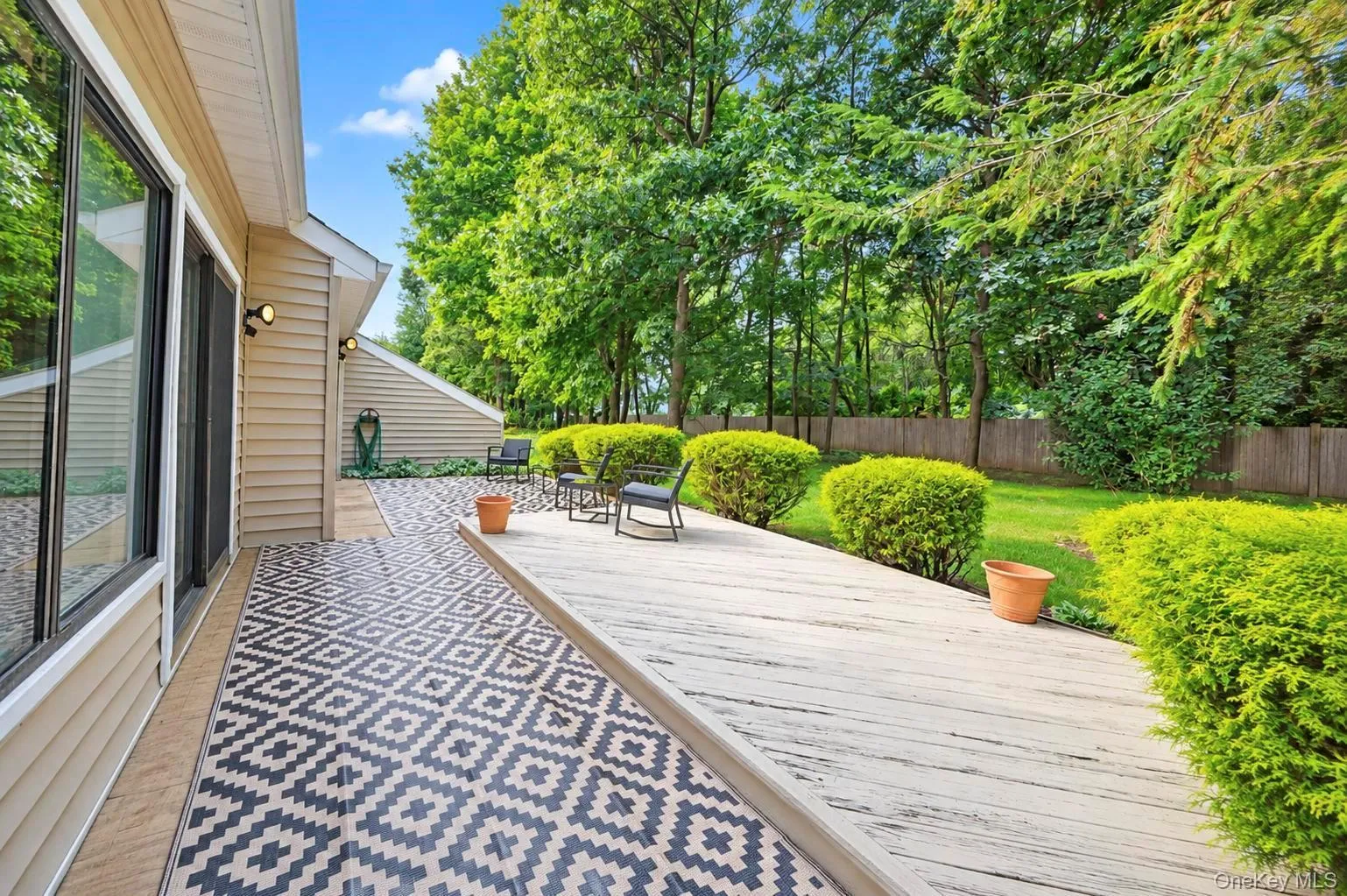 Corner End Unit with large deck/patio area Corner End Unit with large deck/patio area