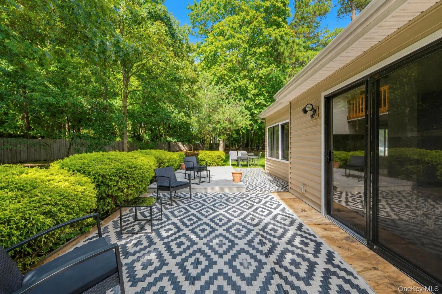 Corner End Unit with large deck/patio area Corner End Unit with large deck/patio area