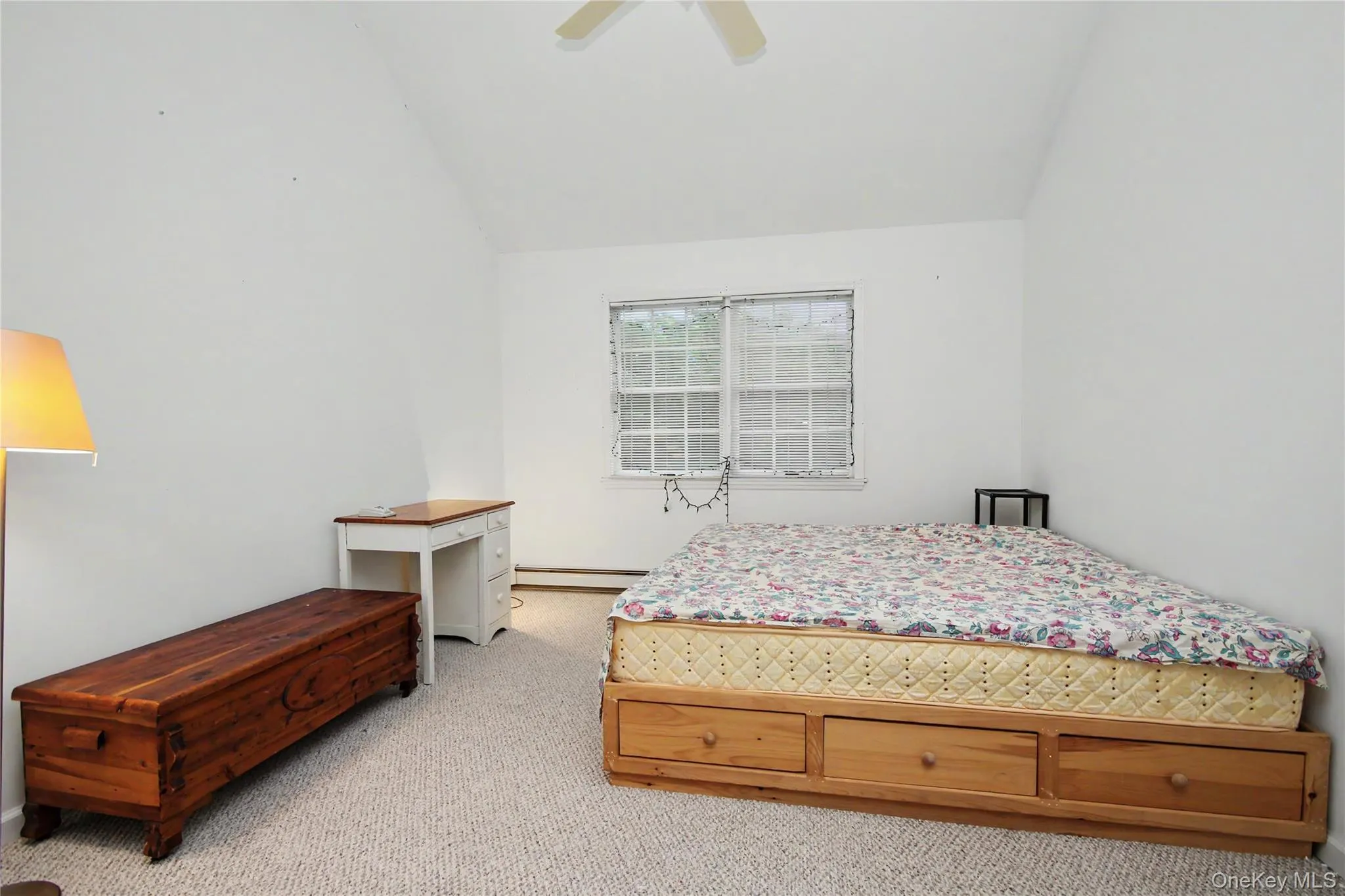 Good sized primary Bedroom with Vaulted Ceiling Good sized primary Bedroom with Vaulted Ceiling