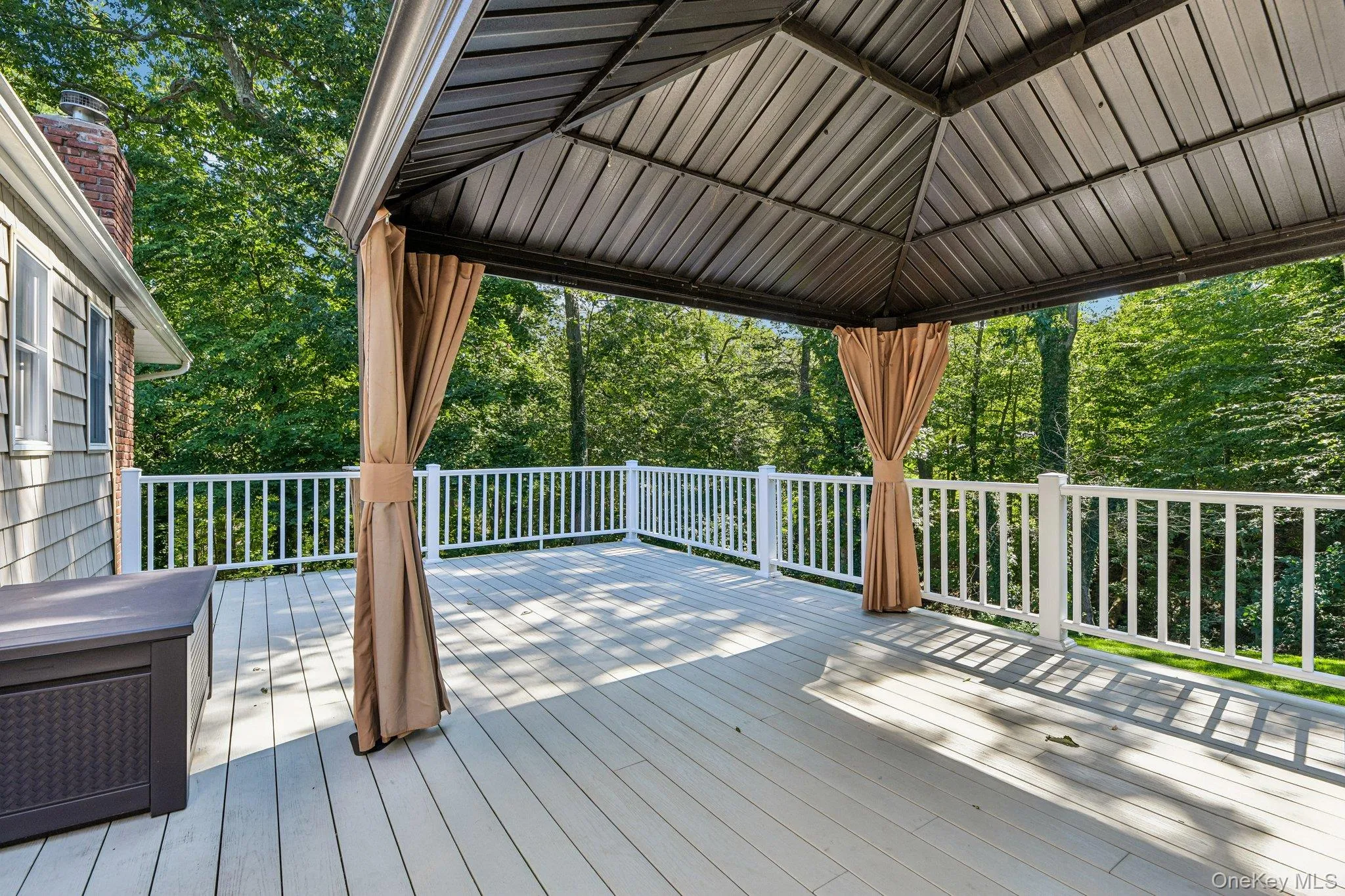 Large deck overlooking the yard Large deck overlooking the yard