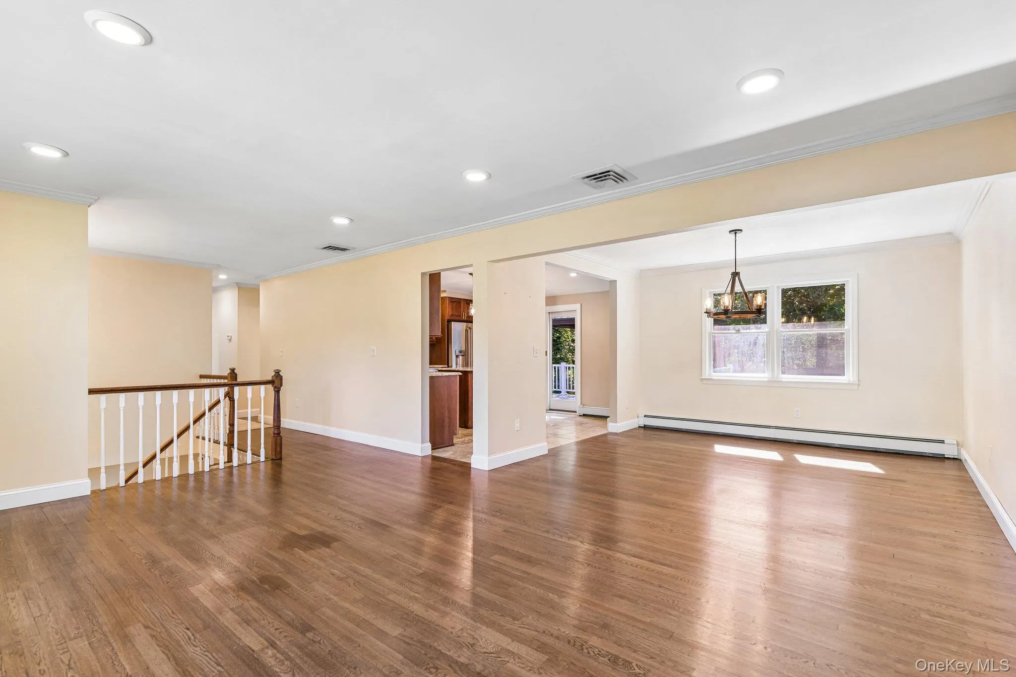 Open floor plan from the living room to the dining room Open floor plan from the living room to the dining room