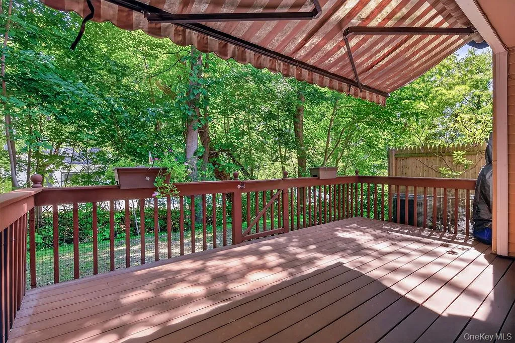 view of deck behind townhome view of deck behind townhome