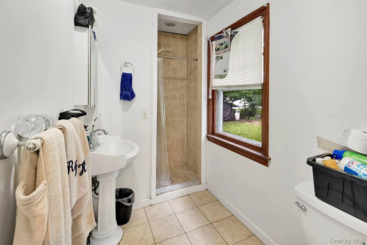 First floor full bathroom with shower. First floor full bathroom with shower.