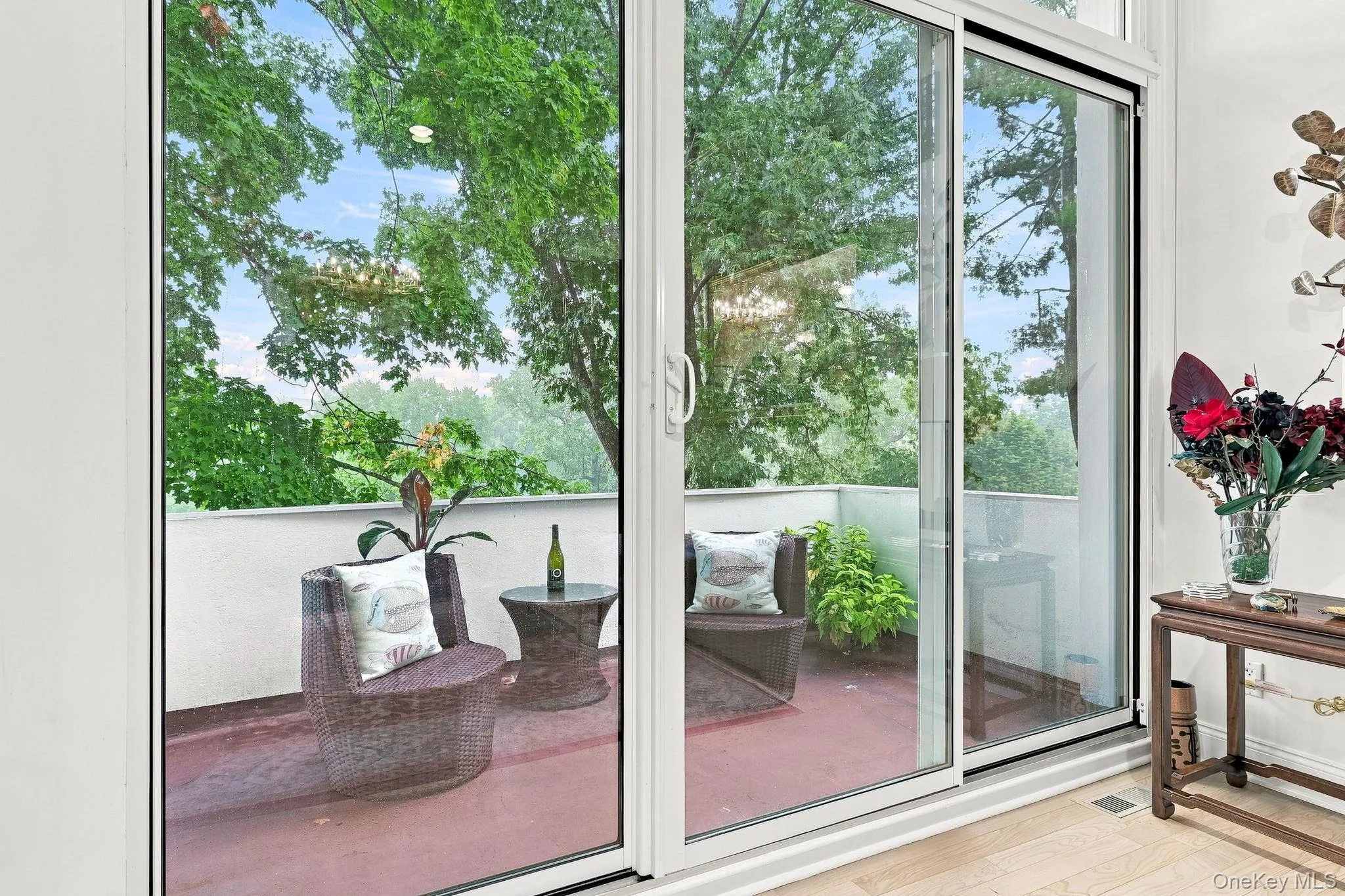 This balcony was recently re-built and offers outdoor seating for al-fresco dining and just fun times This balcony was recently re-built and offers outdoor seating for al-fresco dining and just fun times