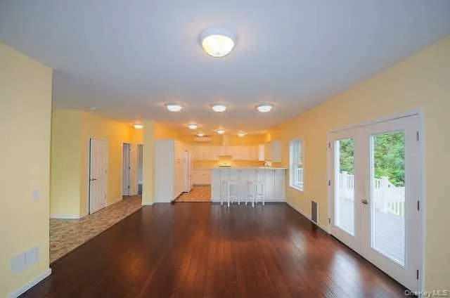 Open dining and living room. Open dining and living room.