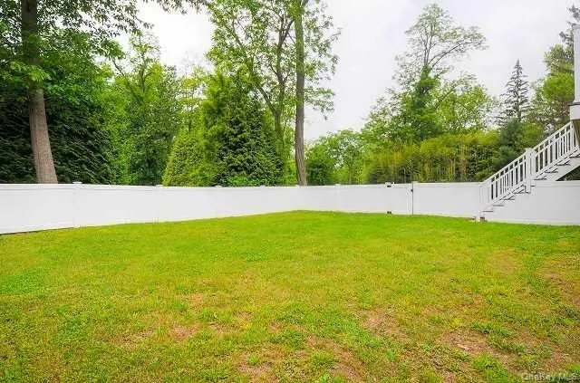 Fenced yard. Fenced yard.