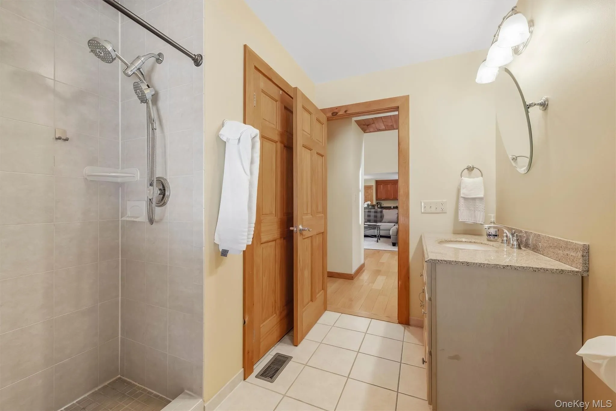 Guest bathroom with walk-in shower Guest bathroom with walk-in shower