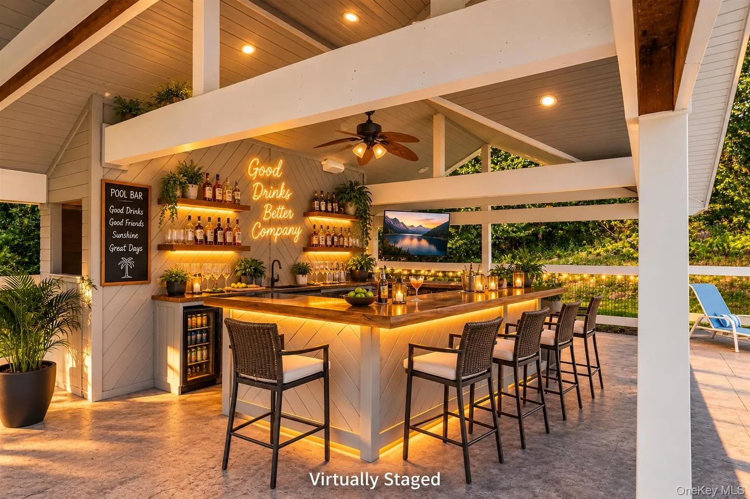 Virtual pool bar area Virtual pool bar area