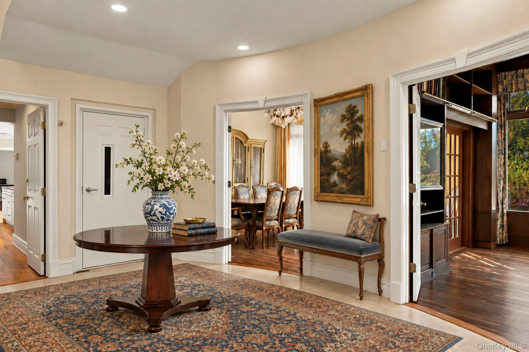 The Gateway to the 3 floor Elevator, Kitchen, Dining Room & Library (Virtually Staged although that is how it was before!) The Gateway to the 3 floor Elevator, Kitchen, Dining Room & Library (Virtually Staged although that is how it was before!)