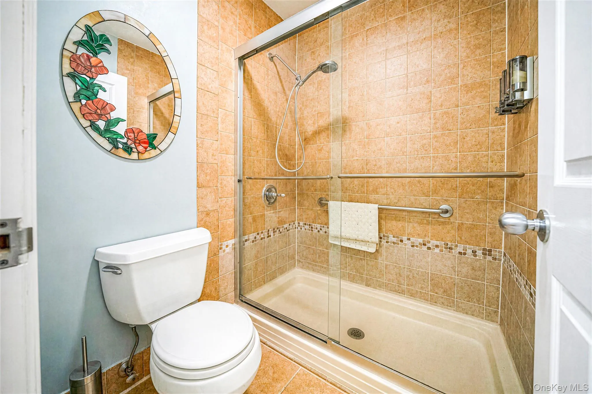 Walk in Shower and Toilet Behind Closed Door Walk in Shower and Toilet Behind Closed Door
