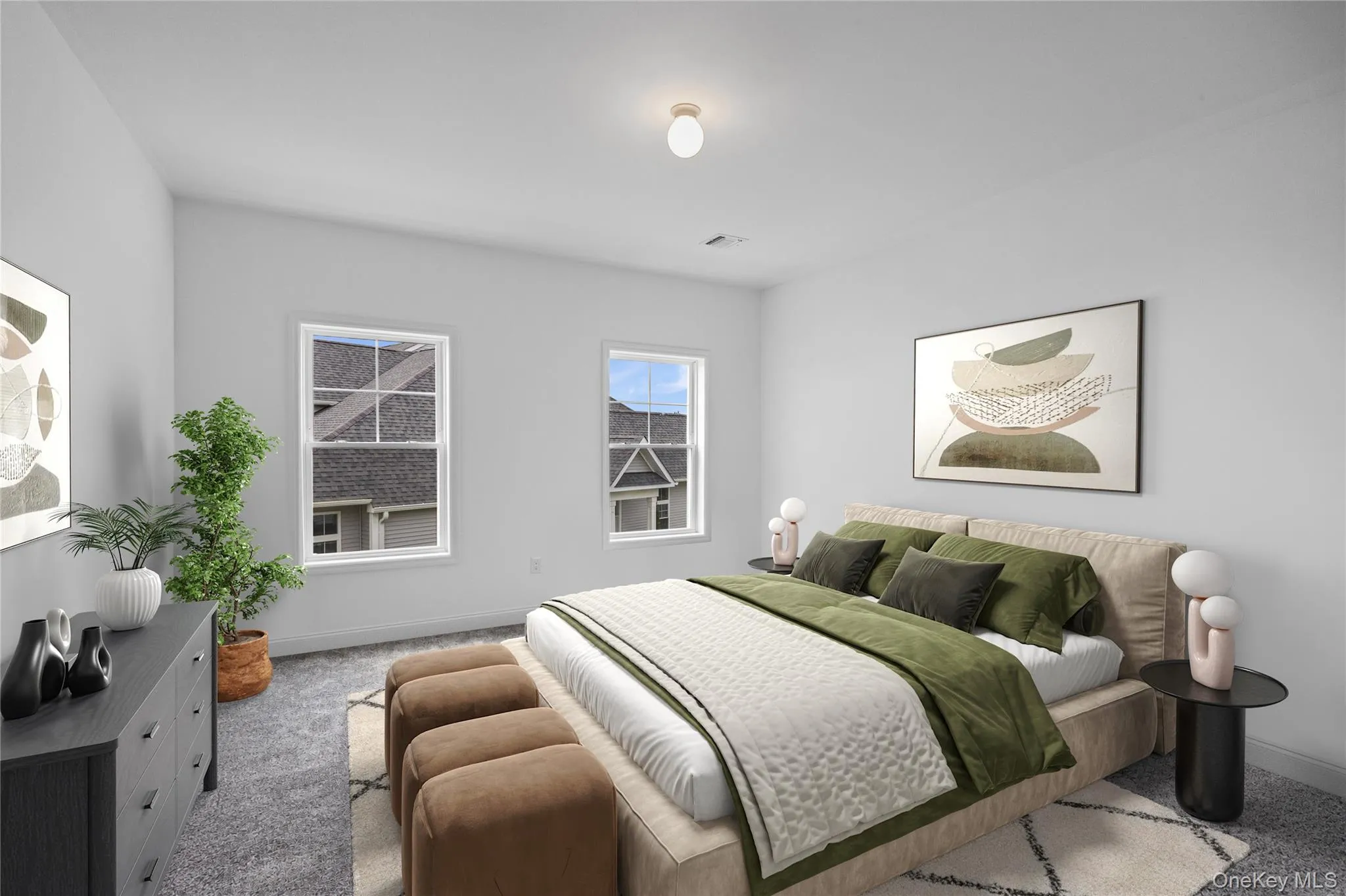 Virtually Staged Upstairs Bedroom Virtually Staged Upstairs Bedroom