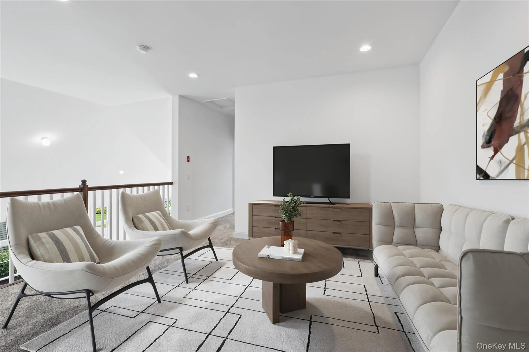 virtually staged loft area virtually staged loft area