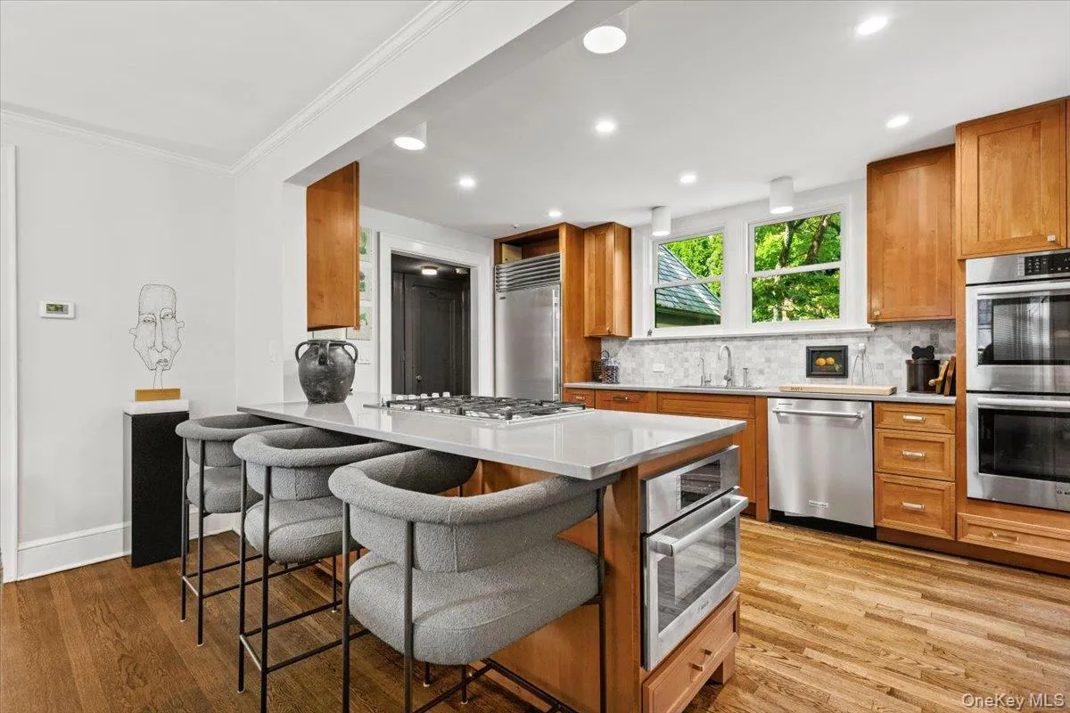 High-end kitchen with a large center island High-end kitchen with a large center island